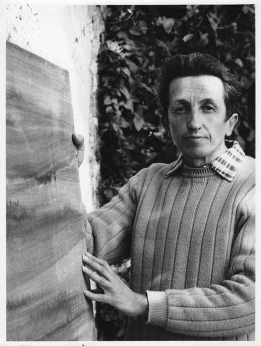 Francois Fiedler with painting